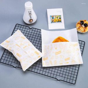 Baking Tools 100pcs Food Oilproof Paper Bag Sandwich Donut Bread Accessories Takeaway Wrapper