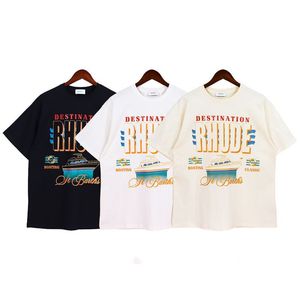 Designer t shirt män t-shirt kvinnor kläder oss nytt mode märke rhude tshirt ängel shorts hylsa grossist tshirts andningsbara lyxiga vintage toppar tees löst oss storlek