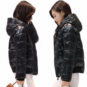 spring Autumn Winter 2023 Women Hooded Down Parkas Glossy Soft Winter Jacket Female Warm Short Coat Student Waterproof Outerwear P5wl#