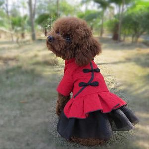 Vestuário para cães Pet Dress Inverno Cães Roupas Roupas de Gato Yorkshire Vestuário Pomeranian Shih Tzu Maltese Bichon Poodle Schnauzer Traje