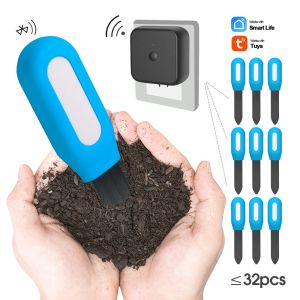 Timers WiFi Bluetoothcompatible Smart Plant Monitor Soil Test Kit Flower Care Planting Tracker Moisture Temperatur Trådlösa sensorer