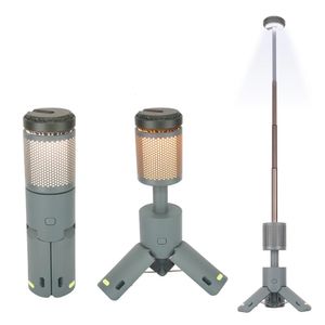 Camping Light Telescopic and Collapsible Night Light Mobile Lighting 10000mAh Battery Inbyggd magnetisk vägljus Flash Light 240327