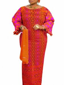 plus Size 5XL VONDA Bohemian Women Printed Maxi Sundr Vintage Lg Flare Sleeve Party Dr 2024 Summer Loose Casual Robe b5l9#