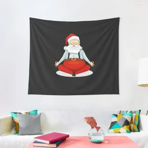 Arazzi Yoga Natale Babbo Natale Divertente Tee Regalo Amanti Idea Arazzo Appeso a parete Cose carine per la stanza