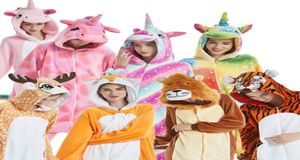 Fuchs Rentier Panda Löwe Tiger Einhorn Pyjamas für Mama Papa Baby Pyjama Cosplay Kostüm Nachtanzüge Kigurumi Pyjamas Pyjamas Y200704617210