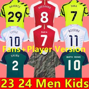 23 24 Maglie da calcio ODEGAARD RICE Jorginho Havertz JESUS SMITH ROWE SAKA Tifosi Versione giocatore Trossard MARTINELLI TIERNEY G. JESUS TIMBER Maglia da calcio Uomo Bambini kit