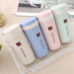 HOT Travel Mug Thermo Bottle Office Coffee Tea Bottle Cups Straw Plastlc Thermal Insulatio Cup Thermos for Tea Drinkware Kitchen