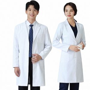 Белый халат LG с коротким рукавом, медицинский комбинезон для косметологии, стоматологическая пластиковая больничная рабочая одежда, лабораторный халат, высококачественная униформа w6IB #