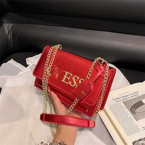 Cross Body Purses Clearance New Crossbody Bag liten och ovanlig high end Versatile Light Luxury Letter Design Chain Trendy