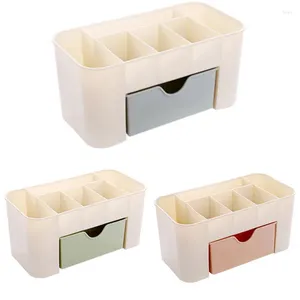 Storage Boxes Cosmetic Jewelry Drawer Durable Plastic Makeup Brush Box Home Office Lipstick Holder
