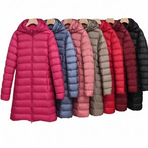 women Duck Down Jackets Autumn Winter Ultralight Hooded Women Down Coat Portable Lg Parkas 2023 new Casual h8CF#