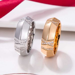 Original 1to1 Brand Logo High Quality Women Rings Tiffancys Vgold Index Finger Ring Womens Roman Numeral Simplicity Fashion Light Luxury Luxury Designer Brand Ring