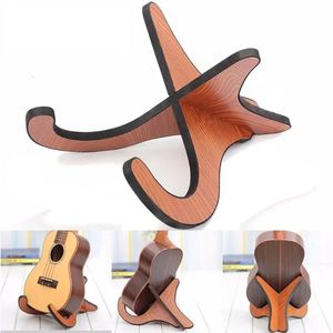 Portátil ukulele suporte de madeira dobrável vertical guitarra violino expositor rack acessórios