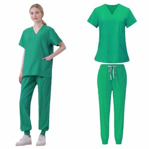 hospital Surgery Clothes Medical Uniforms Women Scrubs Sets Doctors Nurses Accories Dental Clinic Beauty Sal Workwear Set 89UB#
