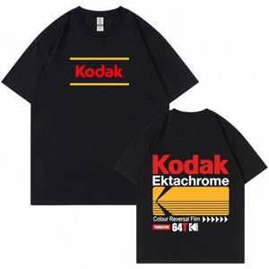 Summer Kodak Cott T-shirts Women, Ladies Casual Tops Print, Simple Style Design Kort ärm Tshirts, Lady Clothes Plus Size T7RC#