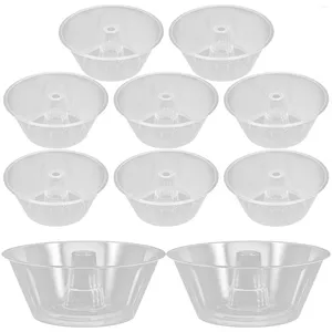 Disposable Cups Straws 10 Pcs Clear Plastic Container Popcorn Tray Combined Beverage Cup Bowl Compact Snack Thickened Food Containers