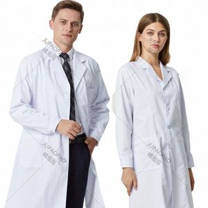 Униформа для врачей Мужской медицинский клинический костюм Лабораторный халат Ветеринарная рабочая одежда с короткими рукавами Pet Shop Скрабы Пальто W1Uc #