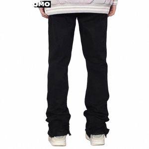 män rippade mager jeans streetwear raka byxor vintage denim byxor w fasta denim byxor fi high street vita jeans s13v#