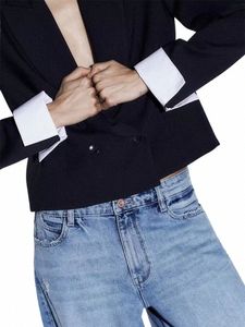Однобортный короткий пиджак с лацканами 2024, весенняя подкладка, однотонное женское офисное пальто, новые женские уличные топы 171s #