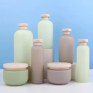 Storage Bottles Green Grey Refillable Bottle Filp Lid Empty Plastic Hand Sanitizer Shampoo Lotion Cosmetic Cream Jars Travel Essentials