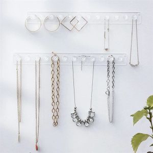 Display Transparent Acryl Jewerly Lagerung Rack Ohrring Halskette Aufhänger Halter Wand Jewerly Display Stand Organizer Für Frauen