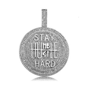 Ins keep cool English letter zircon hip hop Pendant Necklace mens fashion jewelry QT10