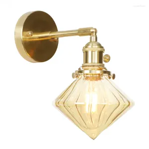 Wall Lamp Nordic Modern Copper LED Bedroom Bathroom Mirror Retro