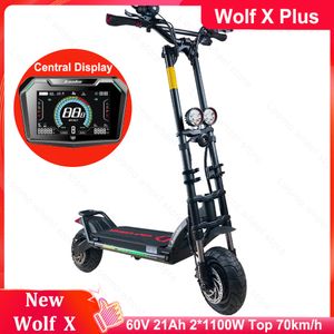 Original New Kaabo Wolf Warrior X 60V 21Ah TFT Display NFC USB charging 2*1100W Motor 70km/h Full Hydraulic Brake IPX5 WaterProof