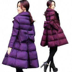 Cappotto femminile invernale da donna di media lunghezza coreano allentato spesso caldo gonna a vita a-line giacca trapuntata Cott Jaqueta Feminina c6ad #