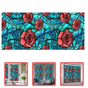 Window Stickers Roses Static Glass Sticker Birthday Decoration For Girl Film Pvc Stained Privacy