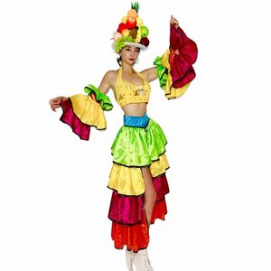 Rhinestes Braカラフルなスカート女性コスプレポールダンス服女性ナイトクラブDS DJ Gogo Dancer Costumes Rave Outfit XS6678 Y7FH＃