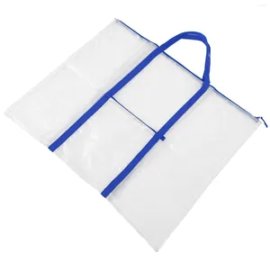 Storage Bags Bag Artist Holding Carrier Poster Blue Ribbon Artwork Painting Plastic Board Paper Pouch Handheld