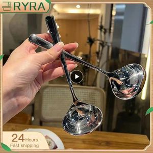 Spoons Household Drinking Spoon Thickened Material Tablespoon Round Long Handle Porridge Feel Comfortable Durable