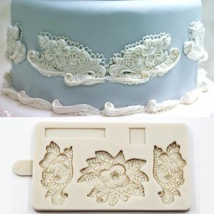 Baking Moulds Art Deco Motif Mould Silicone Mold Fondant Cake Decorating Tool Gumpaste Sugarcraft Chocolate Forms Bakeware Tools