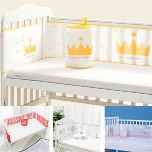 Mesh Baby Crib Bed Bumper Liner runt Protector Anticollision COT BEDGOD SET 240325