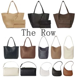 The Row Designer Bolsa De Ombro Mulheres Half Moon Park Tote Luxurys Handbag Shop Lunch Box Bucket Bags Homem Real Couro Pochette Crossbody Clutch Satchel Shopper HJ