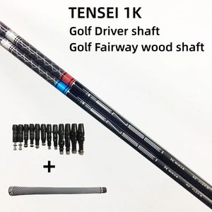 Golf Sürücüleri Şaft Tensei Pro Mavi / Kırmızı 1K R / S / SR Flex Grafit Mil Ahşap Kulüpler Golf Milini Ücretsiz Adaptör Grip 240314