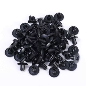 Yükseltme 50/100 pcs Araba bağlantı elemanları toka tampon çamurluk perçinleri vida klipsli 8mm delik itme pimi klipsleri otomatik aksesuarlar