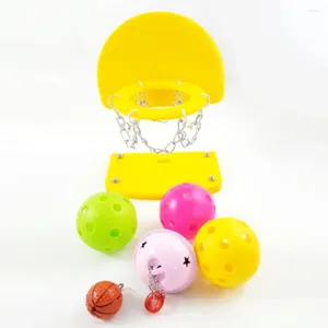 Outros suprimentos de pássaros Parrot Toy Mini Basketball Stands Hoop Pet Toys Periquito Budgie Cockatiel