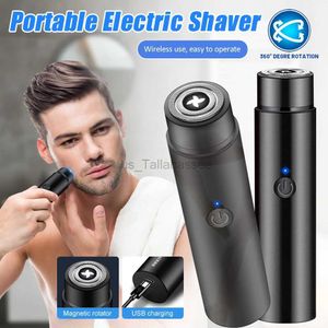 Electric Shavers USB Electric Shaver Mini Portable With Shaving Holder Stand Free Punch Old-fashioned Manual Stainless Steel Razor Self-adhesive 240329