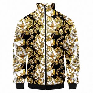 Luxury Court Plus Size Jacket Men Floral Bomber Jacket Men LG Sleeve Zipper Jackets Coat Menpilot Jacket Cew Fr Series W5A3#