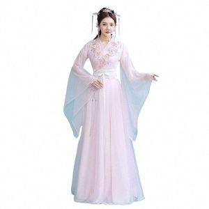 Nya kvinnor Hanfu Chinese Tradeitial Folk Costume Girl Han Dynasty Dance Wear Lady Fairy Dr Cosplay Ancient Prince Suit SL4152 46XB#
