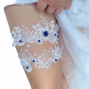 2023 Fr Beading Embroidery Wedding Garter Ivory Sexy s for Women Female Bride Thigh Ring Bridal Leg k8fY#