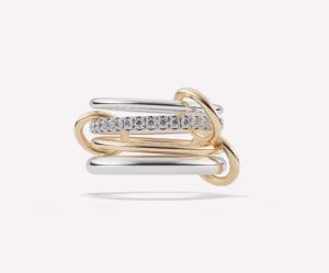 Pierścienie Spinelli Pierścienie Nimbus SG Gris Podobny projektant Nowy w luksusowej biżuterii X Hoorsenbuhs Microdame Srebrny Pierścień Sterling Srebrny