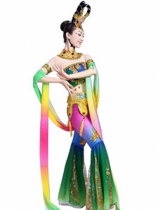 Vuxen Dunhuang Dancing Dr Changji Mo Performance Costume Elegant Classical Dance Performance Wear I0EI#