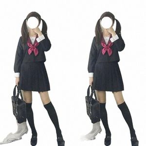 dark BLACK CROSS JK Uniform Cosplay Japanese School girl Navy Sailor School Uniform Yankee Girl Uniform JKL h811#