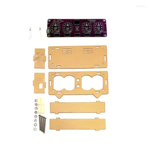 Bordklockor Zirrfa Elektroniskt DIY -kit in12 Nixie Tube Digital LED -klocka Gift Circuit Board PCBA med akryl Inga glödrör
