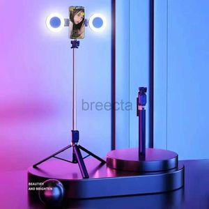 Selfie Monopods Bluetooth Selfie Stick 1.7m Çok Fonksiyonlu Selfie Tripod Stand Selfie LED Ring Işık İPhone Android Sams 24329