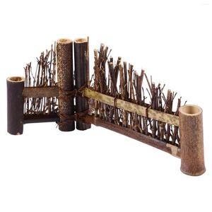 Set di stoviglie Fence Border in legno in stile giapponese piccolo decorazione decorativa del pannello di bordi in miniatura per paesaggio