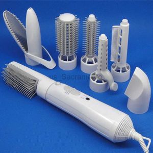 Hair Dryers New 7 In 1 Multifunctional Hair Dryer Comb Straight Curl Dual-use Home Hair Styling Tool Set 240329